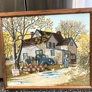 H. Hargrove farm fresh apples Painting.  24x24OBO